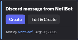 Selected-message draft review with Create and Edit and Create buttons